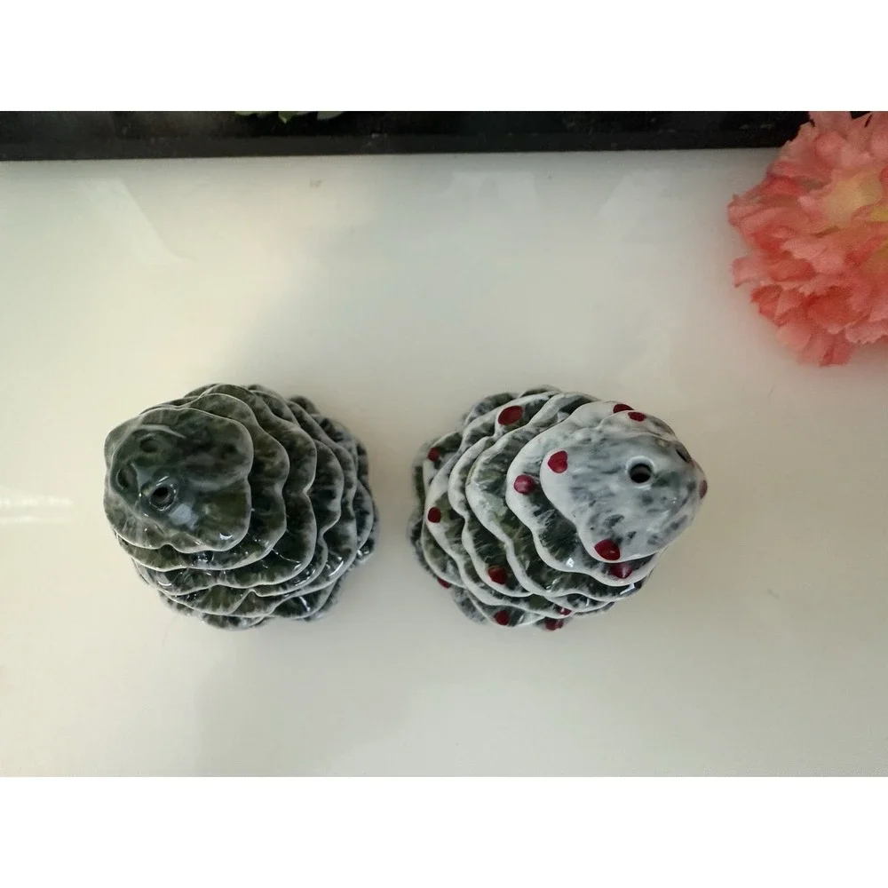 Vintage Snowy Evergreen Ceramic 4